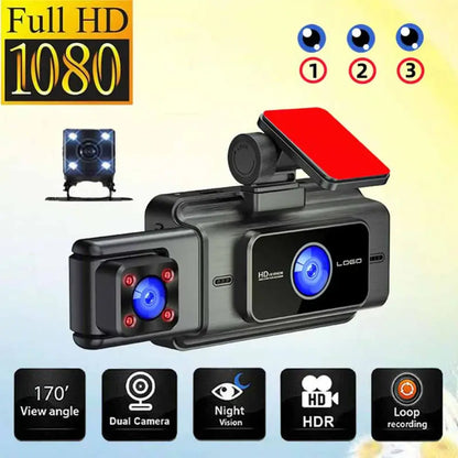 Dash Cam With Night Vision & Parking Monitor