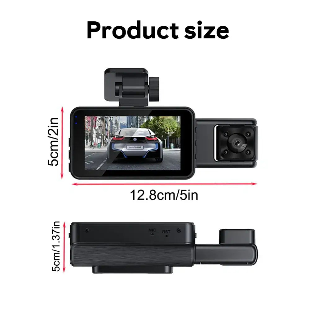 Dash Cam With Night Vision & Parking Monitor