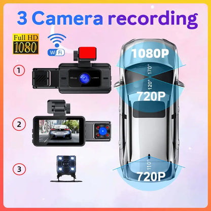 Dash Cam With Night Vision & Parking Monitor