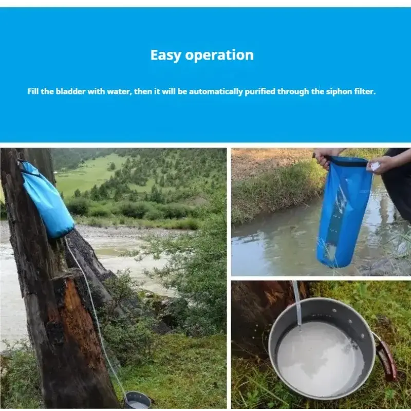 10L Gravity Water Filter Bag with 0.01μm Ultrafiltration
