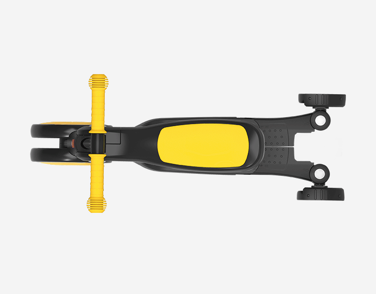 Birthday Gift Yellow Convertible 3-in-1 Balance Bike, Tricycle & Scooter for Aged 1-3-6 Years Old