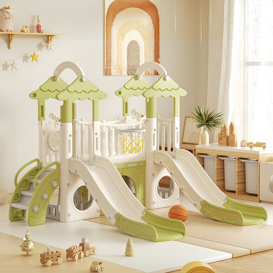 Baby Brightness Kids Slide Playground – Mint Green / White