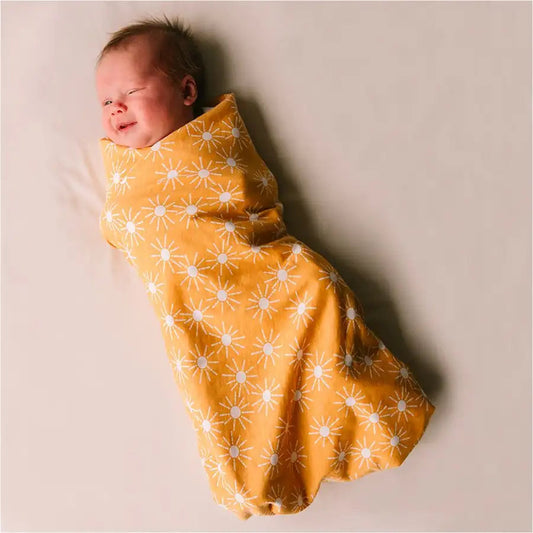 Woolbabe Merino/Organic Cotton swaddle/blanket GOLDEN SUNSHINE - Babyonline