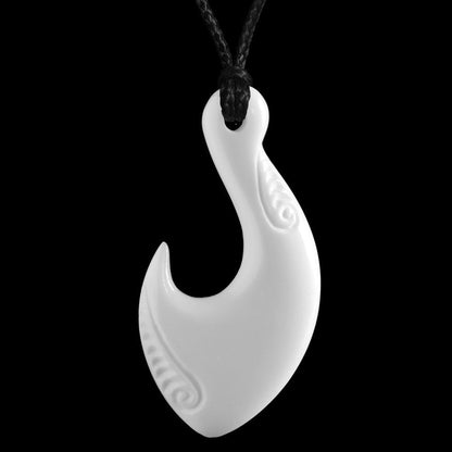 Small matau hook, handcrafted with carved detail Pendant