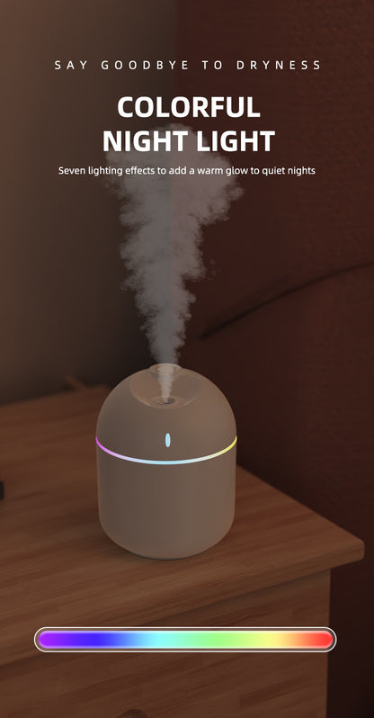 270ml USB Air Humidifier & Aroma Diffuser with LED Night Light