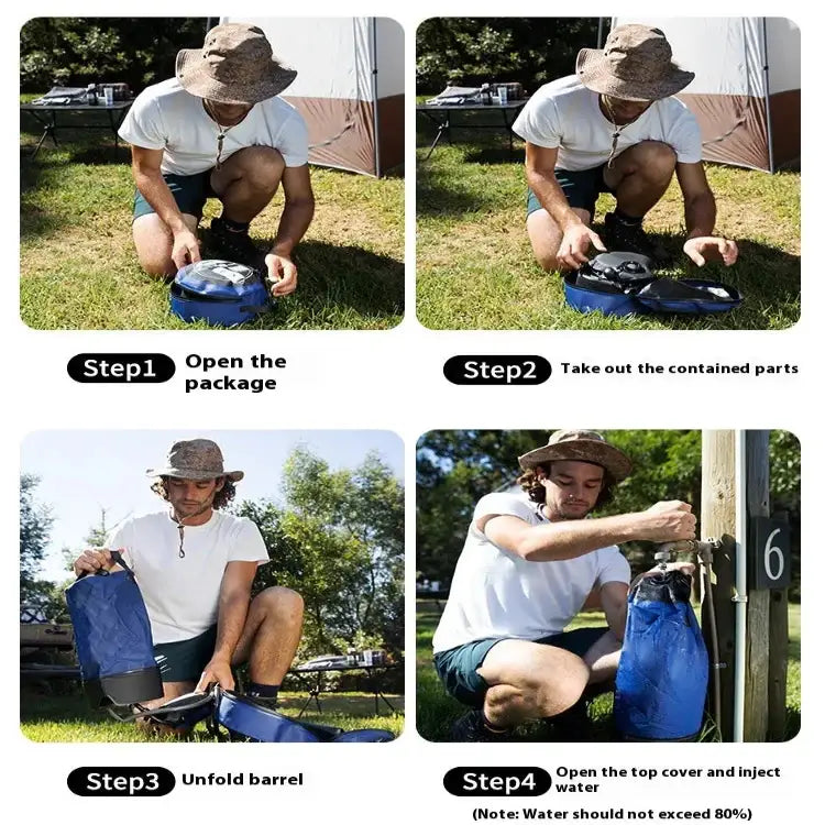 11L Portable Inflatable Camping Shower Bag
