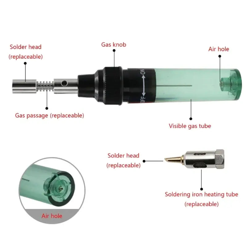 Portable Gas Soldering Iron Kit