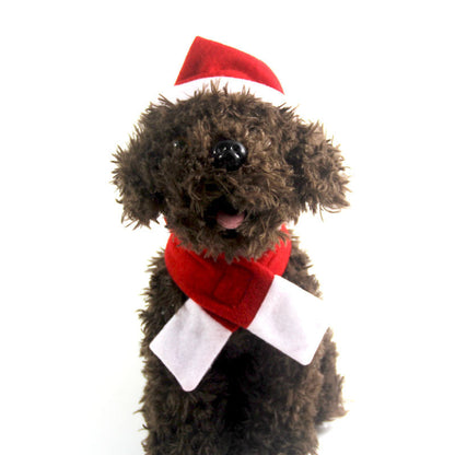 Dog Cat Christmas Costume Pet Decoration Hat & Scarf
