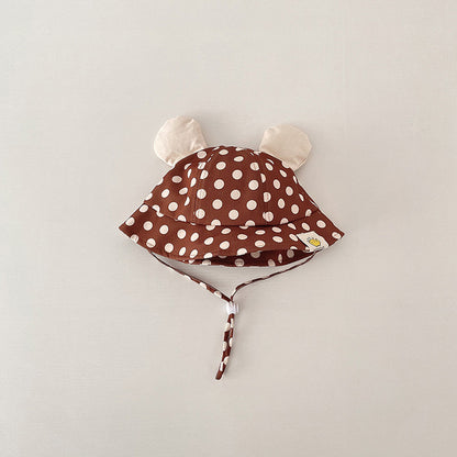 Cartoon Dot Print Baby Bucket Hat