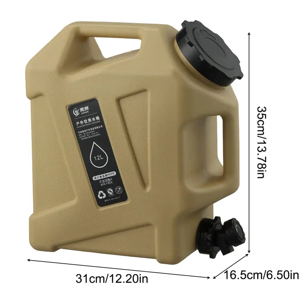 12L Portable Camping Water Bag with Faucet (3 colours available)