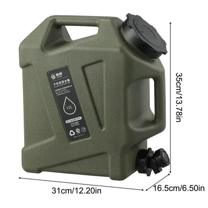 12L Portable Camping Water Bag with Faucet (3 colours available)