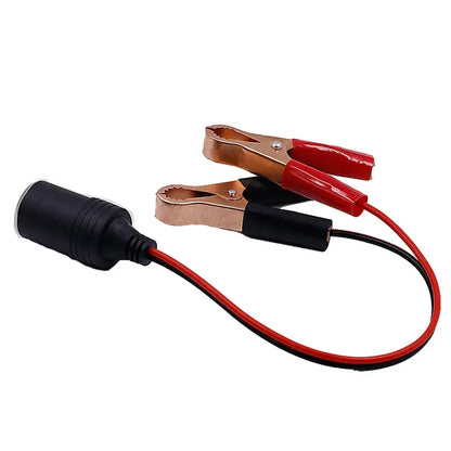 12V Car Lighter Socket Adapter with Crocodile Clips (30cm)