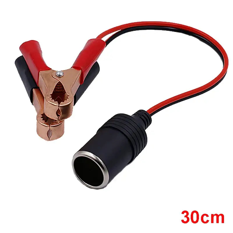 12V Car Lighter Socket Adapter with Crocodile Clips (30cm)
