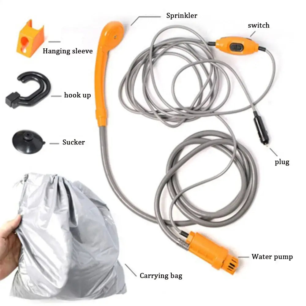 12V Portable Camping Shower Pump (3 colours available)