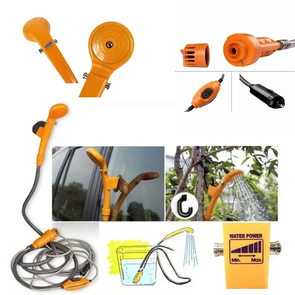 12V Portable Camping Shower Pump (3 colours available)