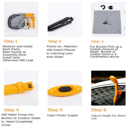 12V Portable Camping Shower Pump (3 colours available)