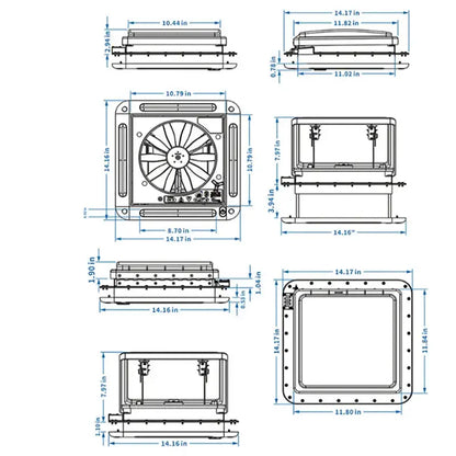 12V RV Roof Ventilation Fan with LED