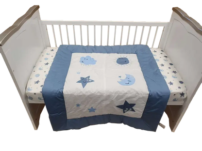 Sleep Tight Cot Bedding Set STARS & MOONS - Babyonline