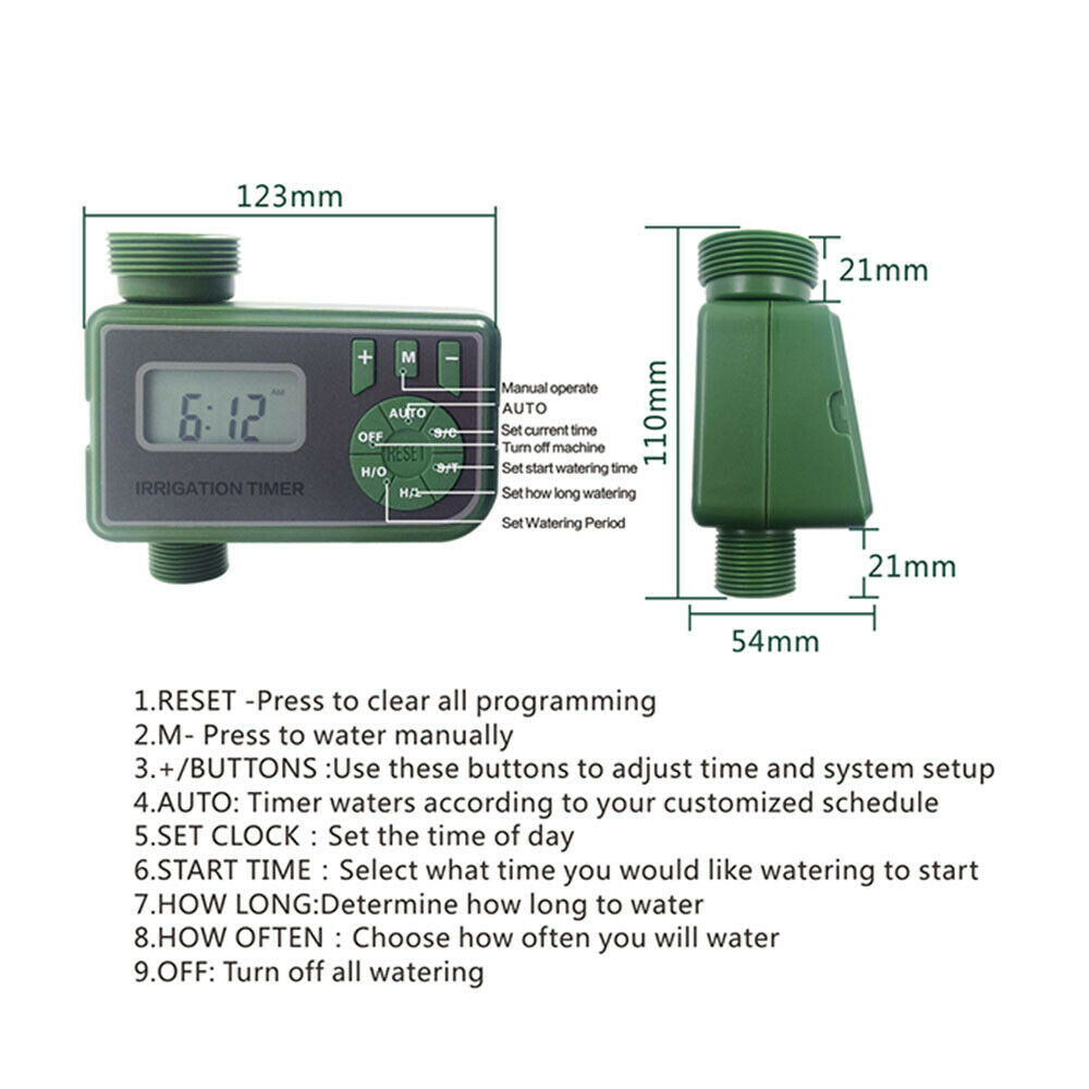 Automatic Water Timer Irrigation Controller Digital Watering Tap Timer Garden