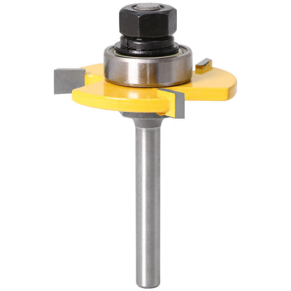 Tongue and Groove Router Bit Set 1/4'' Shank T-type Woodwork Milling Cutter 3pcs - salelink.co.nz