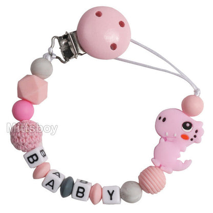 Handmade Silicone Baby Beech Pacifier Clip and Chain