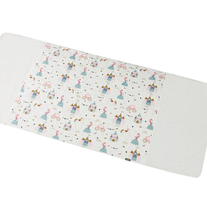 Baby & Kid Bed Waterproof Sheet With Wings-Princess & Castle