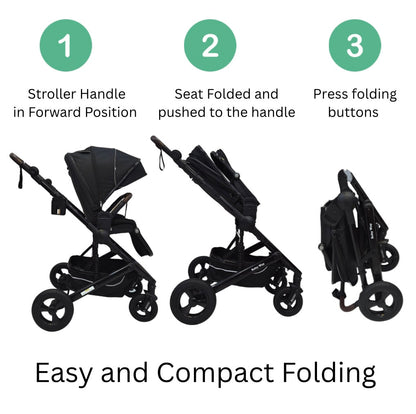 Versa 2in1 Open Bassinet Stroller with Sunshade and Cup Holder