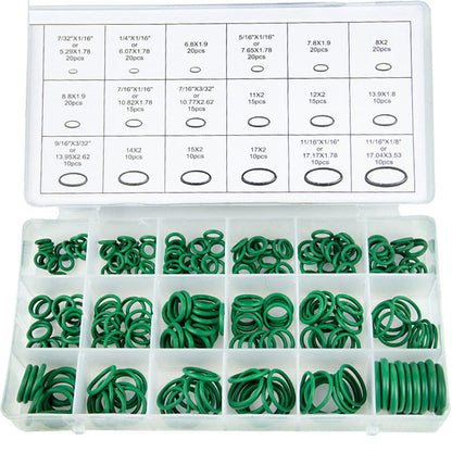270pcs HNBR Green O Ring Assortment Imperial & Metric Rubber Washer Seal Kit