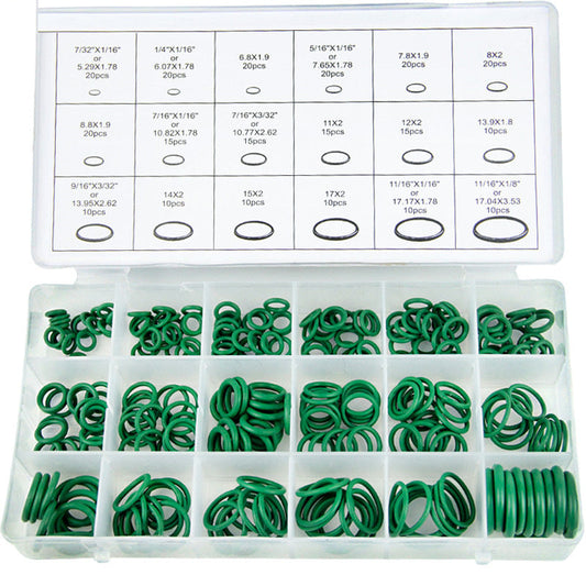 270pcs HNBR Green O Ring Assortment Imperial & Metric Rubber Washer Seal Kit