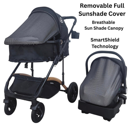 Preorder - Titan 3in1 Stroller + Bassinet + i-Size Capsule Car Seat Combo with Sunshade Set and Food Tray