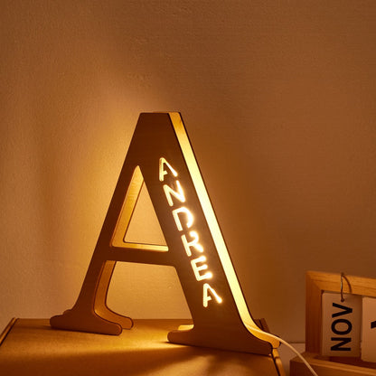 Personalized Name Wooden Letter Night Light 28CM