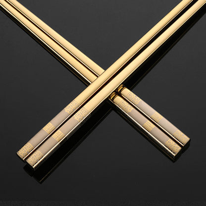 304 Stainless Steel Laser Engraved Chopsticks