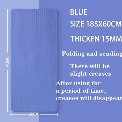 15mm Thick Yoga Mat – Anti-Slip Fitness & Pilates Mat (4 colours available)