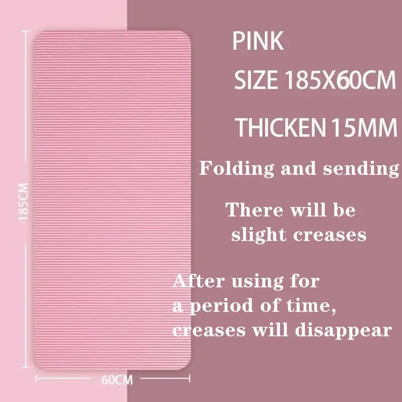 15mm Thick Yoga Mat – Anti-Slip Fitness & Pilates Mat (4 colours available)