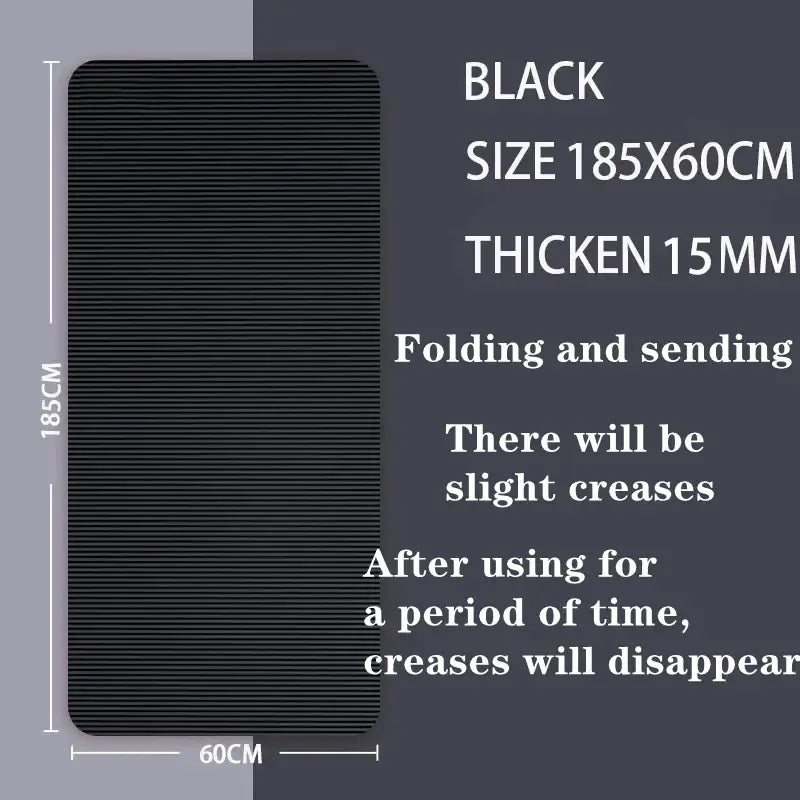 15mm Thick Yoga Mat – Anti-Slip Fitness & Pilates Mat (4 colours available)