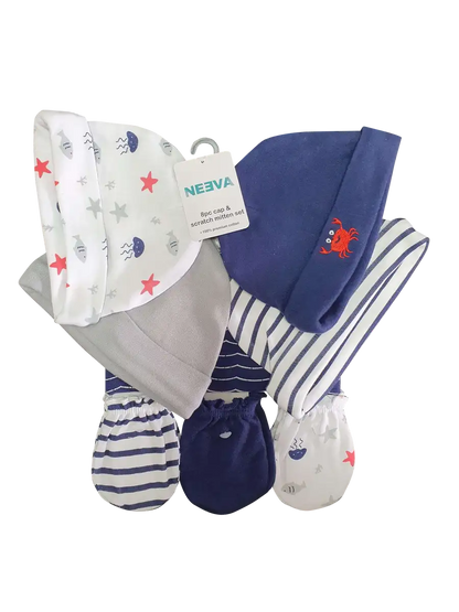Neeva 8 Piece Hat & Mitten Set CRAB - Babyonline