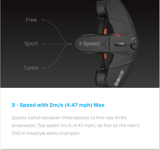 SUBLUE Navbow Sea Scooter Underwater - Red/Black