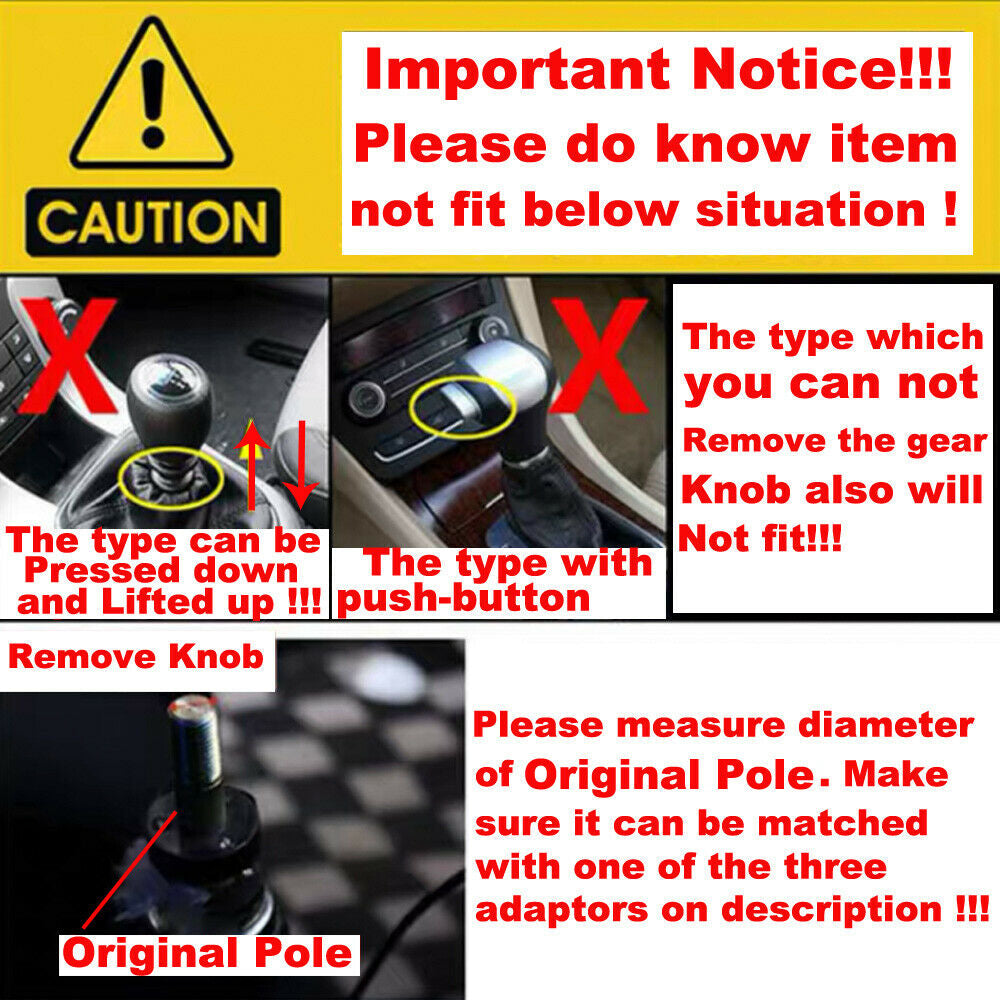5 Speed Manual Car Gear Shift Knob 8cm