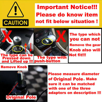 5 Speed Manual Car Gear Shift Knob 8cm