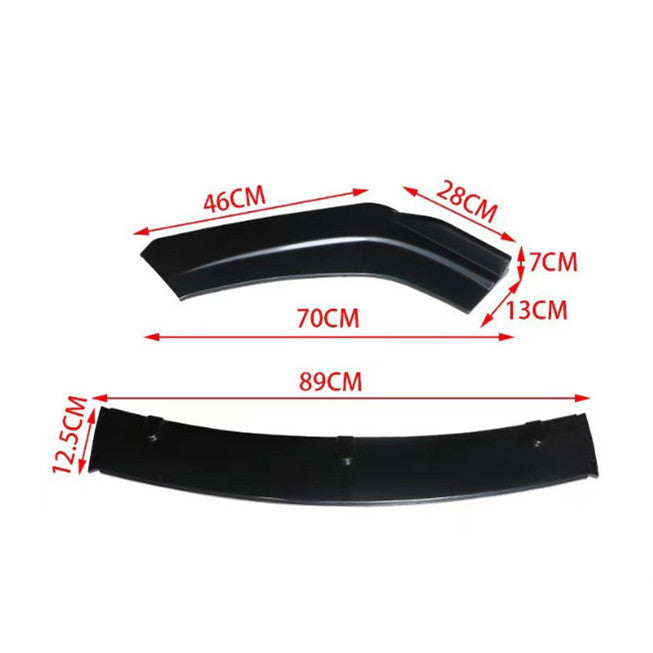 Car Body Spoiler Splitter Kit Front Bumper Lip