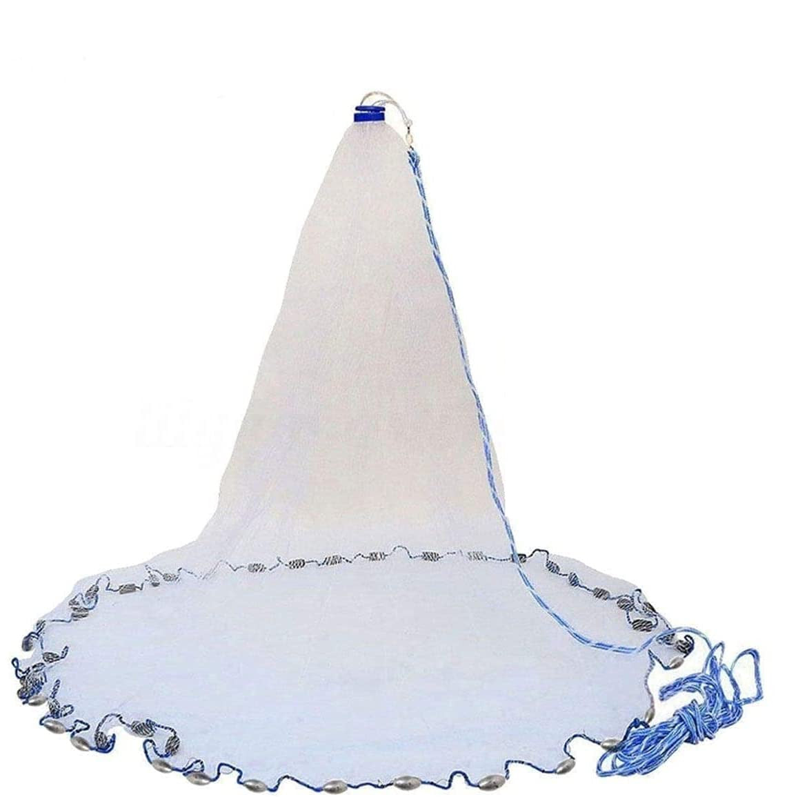 Fishing Net Quick Throw Mono Nylon Mesh Drawstring Chain Bottom Spread ...