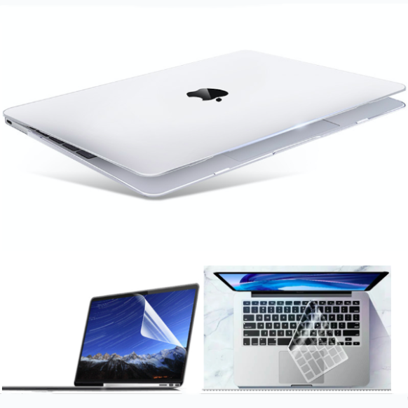 3-In-1 SET MacBook Pro 14.2 Inch Case M5 2026 A3434 M4 2025 M3 A2918 A2992 M2 M1 Clear