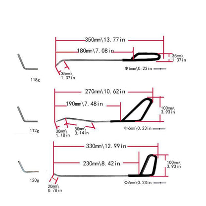20pcs PDR Rods Crowbar Opening Tools