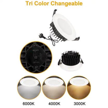 13W 1170 lumens ,Tri-Color Dimmable LED Downlight, Dia 108mm - salelink.co.nz