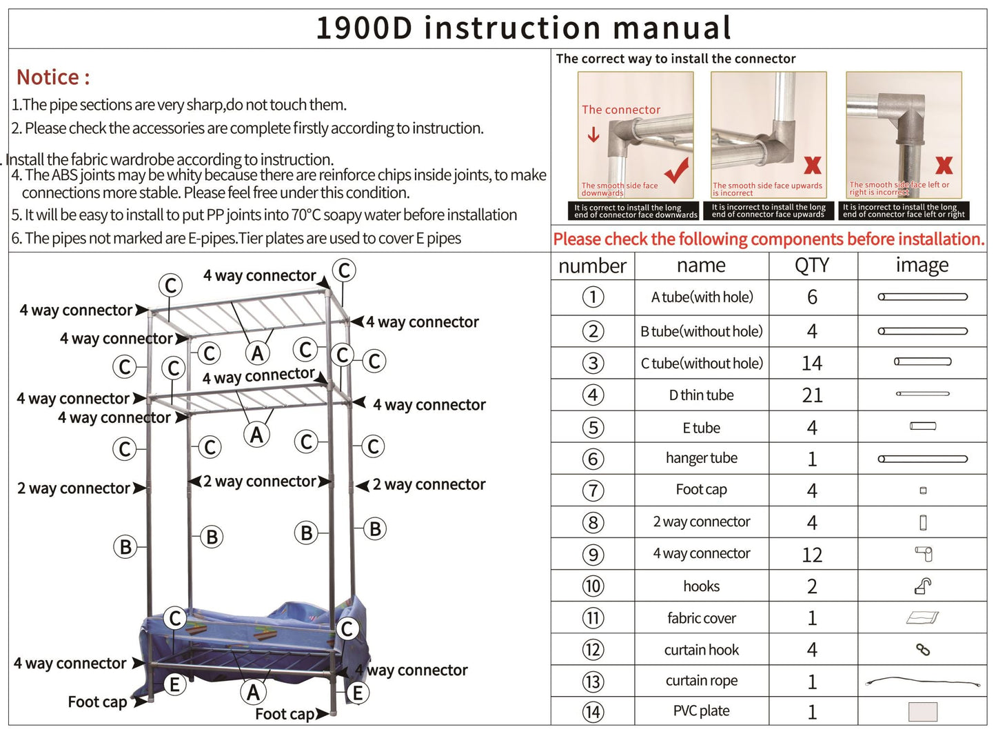 Clothes Wardrobe Organiser