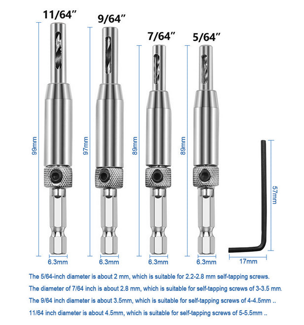 4pcs Door and Window Hinge Hole Opener