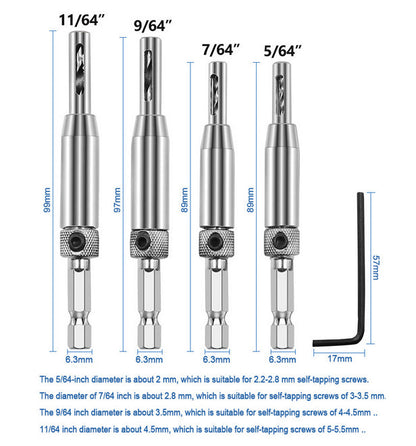 4pcs Door and Window Hinge Hole Opener