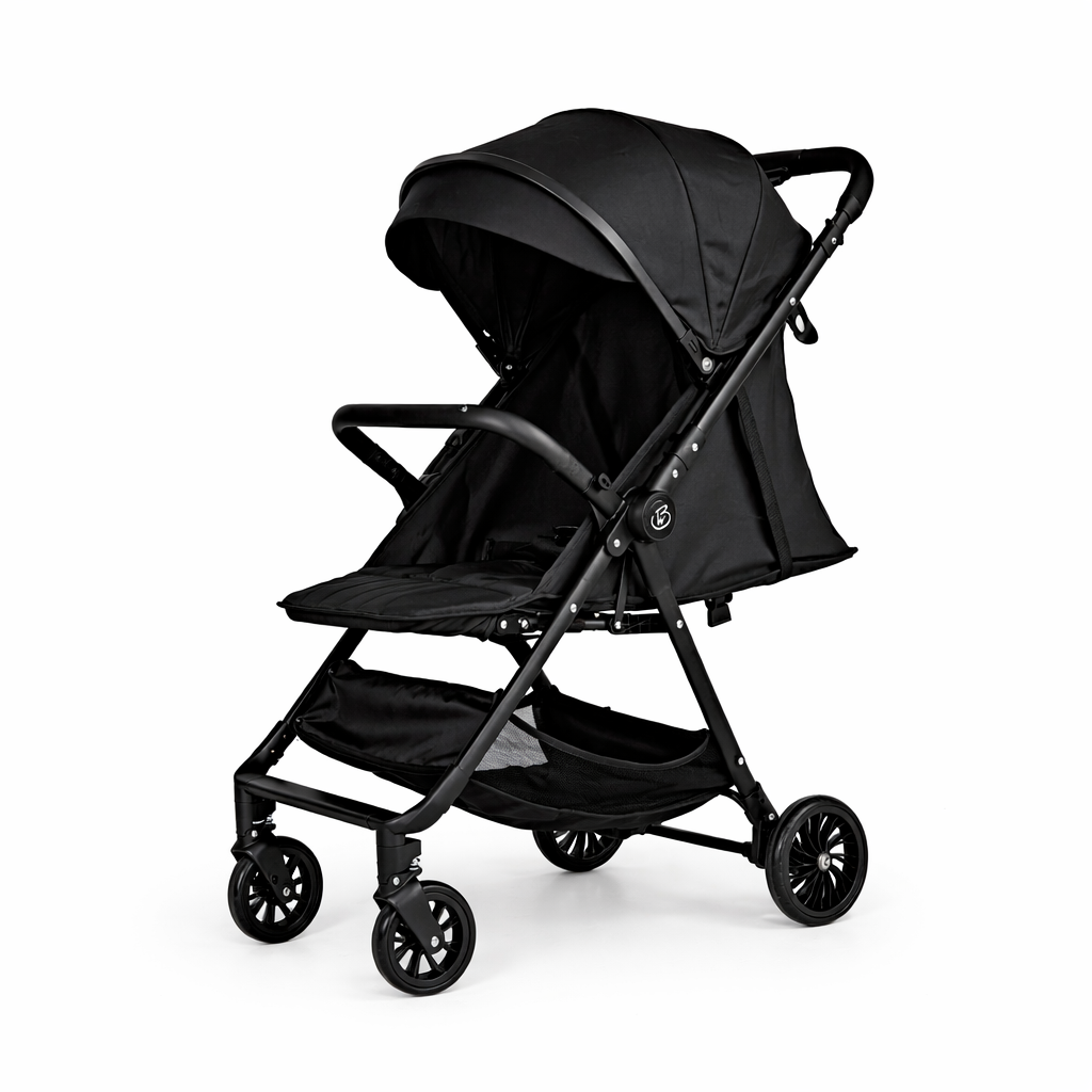 NextSteps Compact Travel Stroller & Booster Car Seat Combo BLACK