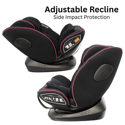 Preorder - SafeSwitch Pink Convertible Car Seat with Recline and Adjustable Headrest
