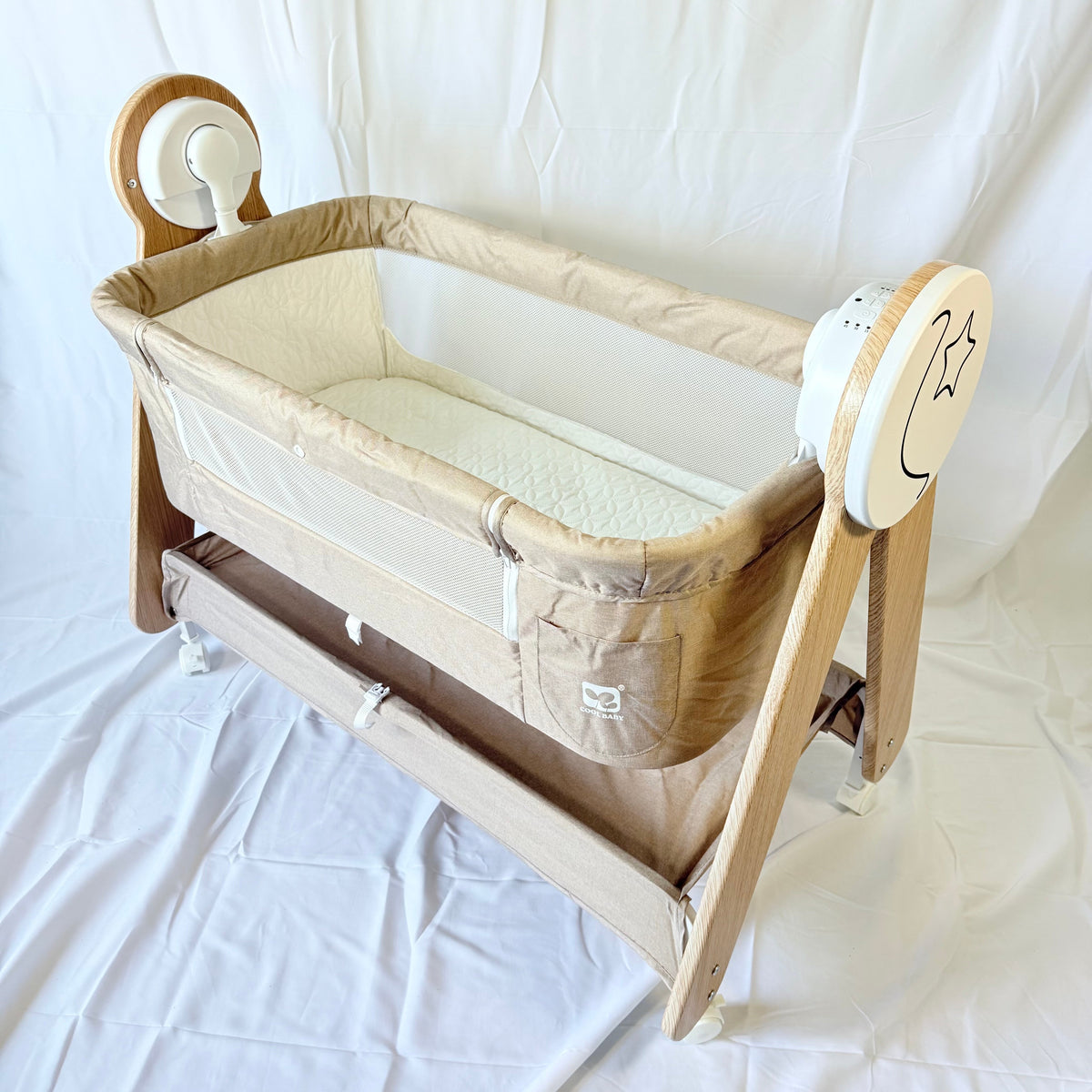 Arête Electric Rocking Cosleeper Bassinet — Beige